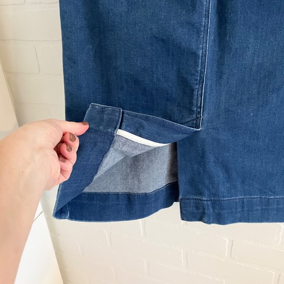 Anthropologie x Maeve Denim Pencil Skirt Dark Wash Pockets Cotton Stretch Sz XS - Picture 7 of 10